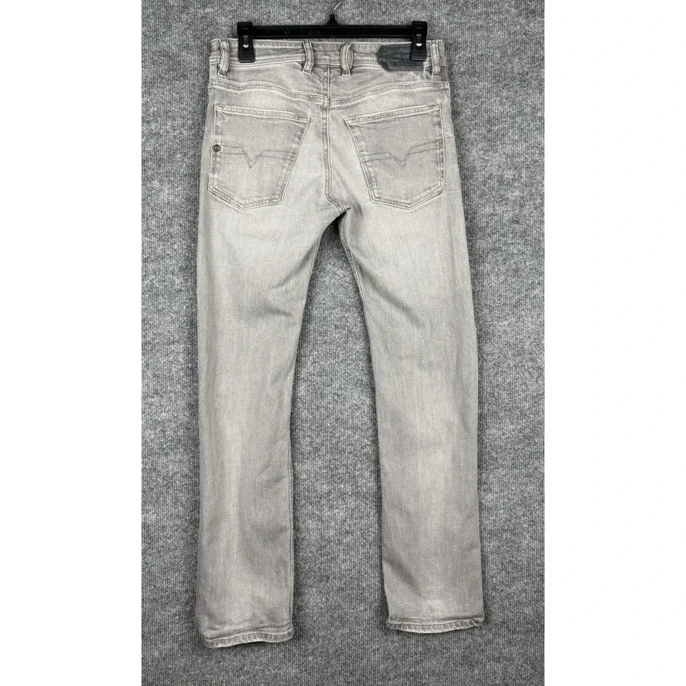 Diesel Waykee Jeans Mens 28x30 Gray 0839N Stretch Regular Straight Button Fly